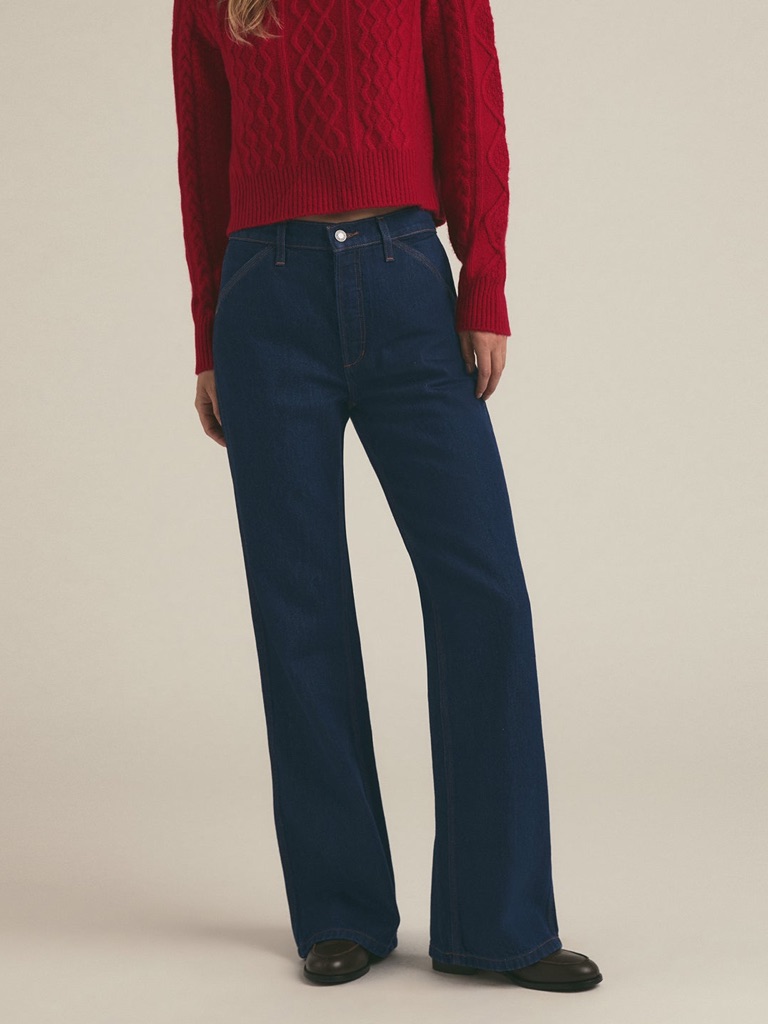 Favorite Daughter The Olympia Low Rise Flare Jeans Rigid Indigo Dark Wash 23